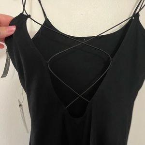 Express black bungee strap bodysuit S